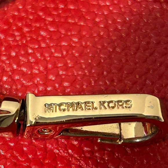 Michael Kors Red Leather Mini Tote Crossbody Bag - Picture 5 of 11